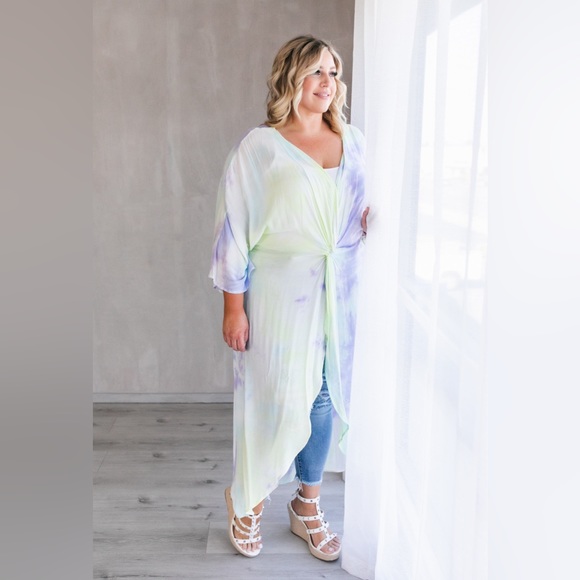 Tie Dye Kimono / Swimsuit Coverup - Picture 3 of 6